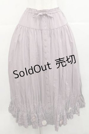 画像: PINK HOUSE / パンジーレース使いローンスカート  ラベンダー I-25-11-27-073-LO-SK-SA-ZI