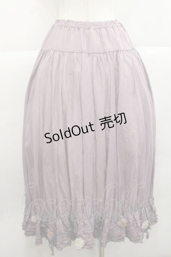 画像2: PINK HOUSE / パンジーレース使いローンスカート  ラベンダー I-25-11-27-073-LO-SK-SA-ZI (2)