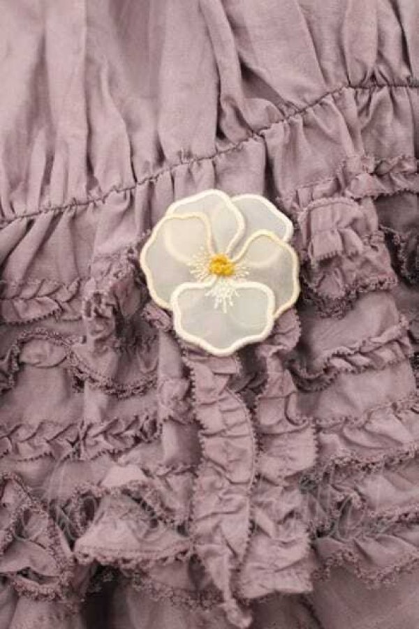 画像3: PINK HOUSE / パンジーレース使いローンスカート  ラベンダー I-25-11-27-073-LO-SK-SA-ZI (3)