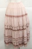 画像2: PINK HOUSE / ローズレース使いスカート  ピンク I-25-11-27-074-LO-SK-SA-ZI (2)