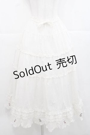 画像: PINK HOUSE / フルーツ刺繍ローンスカート  アイボリー I-25-11-27-075-LO-SK-SA-ZI
