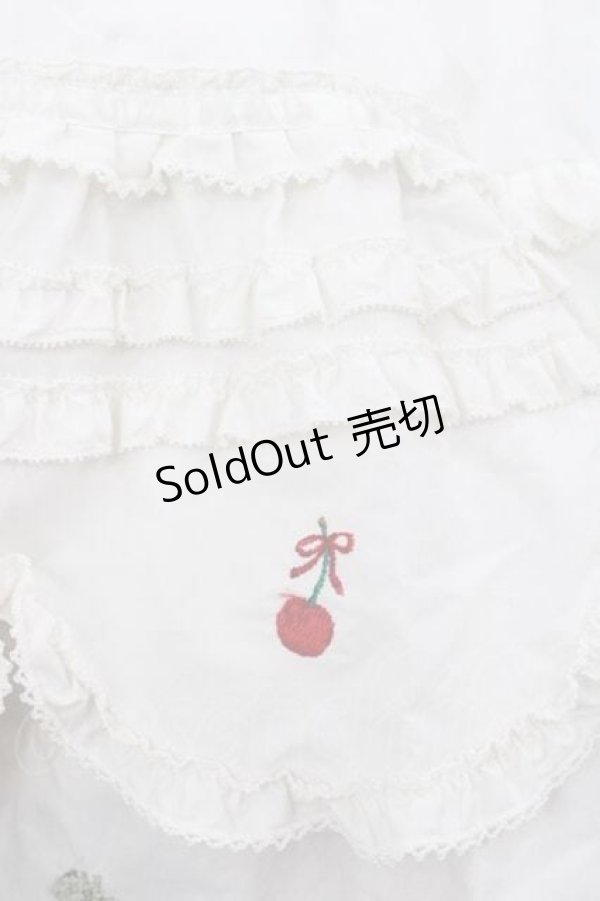 画像4: PINK HOUSE / フルーツ刺繍ローンスカート  アイボリー I-25-11-27-075-LO-SK-SA-ZI (4)