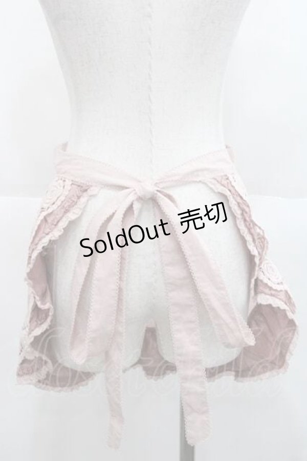 画像2: PINK HOUSE / ローズレース使いエプロン  ピンク I-25-11-27-077-LO-ZA-SA-ZI (2)