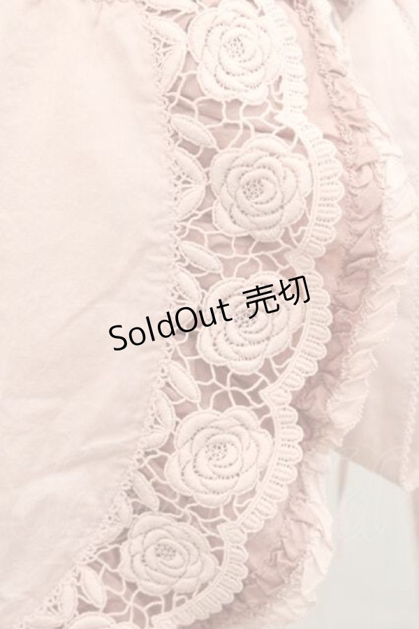 画像3: PINK HOUSE / ローズレース使いエプロン  ピンク I-25-11-27-077-LO-ZA-SA-ZI (3)