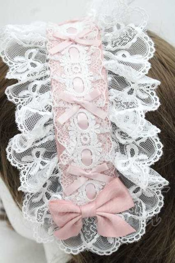 画像3: To Alice / ヴィンテージドールヘッドドレス  ピンク I-25-11-27-079-LO-AC-SA-ZI (3)