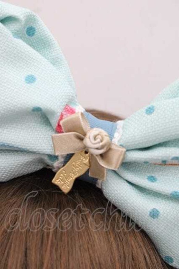 画像2: Emily Temple cute / ローズブーケリボンカチューシャ  ミントドット I-25-11-27-080-ET-AC-SA-ZI (2)