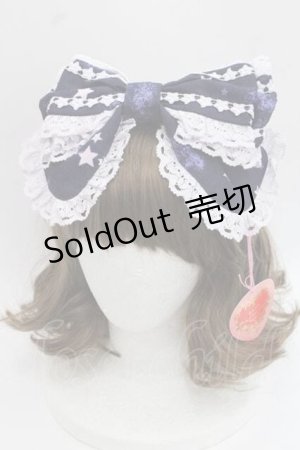 画像: BABY,THE STARS SHINE BRIGHT / 星屑Fantasia〜双子の星ネコちゃんのホロスコープ〜カチューシャ  ネイビー I-25-11-27-085-BA-AC-SA-ZI