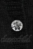 画像4: metamorphose / りんご刺繍ニットカーディガン  黒Ｘ白 I-25-11-27-012-ME-TO-SA-ZI (4)