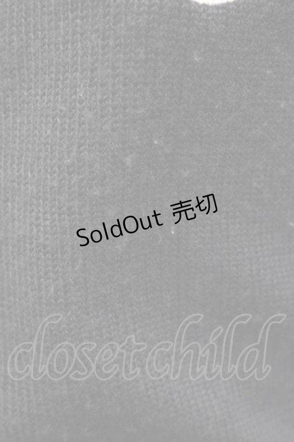 画像5: metamorphose / りんご刺繍ニットカーディガン  黒Ｘ白 I-25-11-27-012-ME-TO-SA-ZI (5)