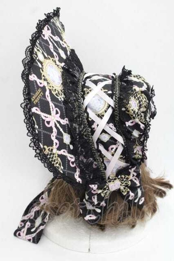 画像3: Angelic Pretty / Romantic Jewelryボンネット  黒 I-25-11-27-089-AP-AC-SA-ZI (3)