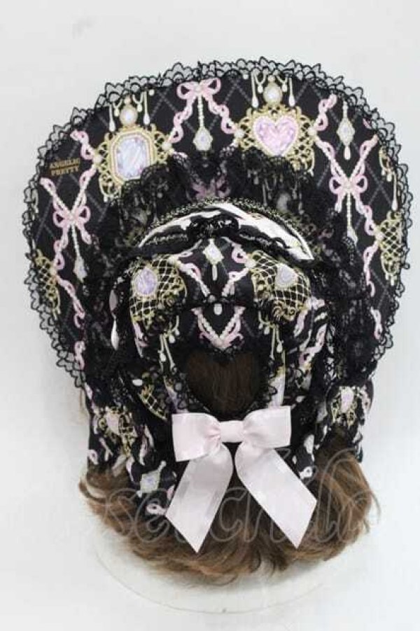 画像4: Angelic Pretty / Romantic Jewelryボンネット  黒 I-25-11-27-089-AP-AC-SA-ZI (4)