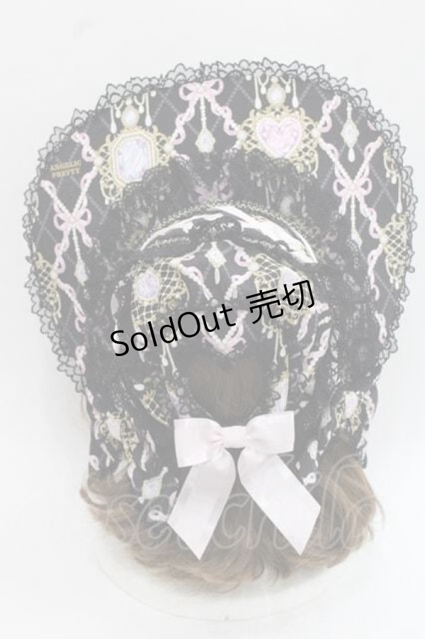 画像4: Angelic Pretty / Romantic Jewelryボンネット  黒 I-25-11-27-089-AP-AC-SA-ZI (4)