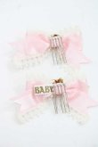 画像2: BABY,THE STARS SHINE BRIGHT / Lady Victorian Jewelryリボンコーム  ピンク I-25-11-27-093-BA-AC-SA-ZI (2)