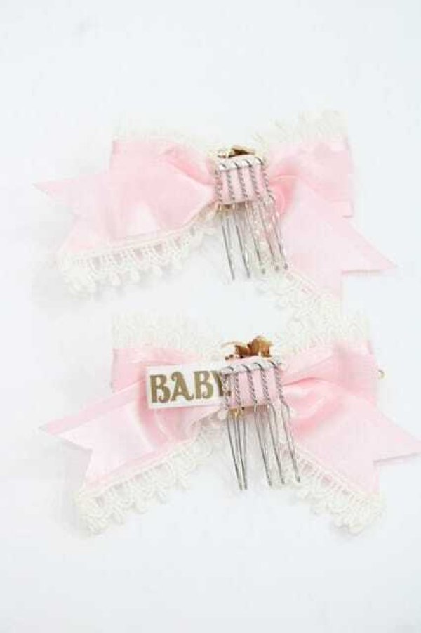画像2: BABY,THE STARS SHINE BRIGHT / Lady Victorian Jewelryリボンコーム  ピンク I-25-11-27-093-BA-AC-SA-ZI (2)