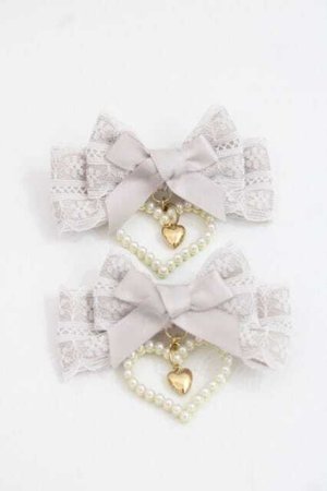 画像: LIZ LISA / リボンハートクリップセット  ピンクＸ白 I-25-11-27-095-LO-AC-SA-ZI