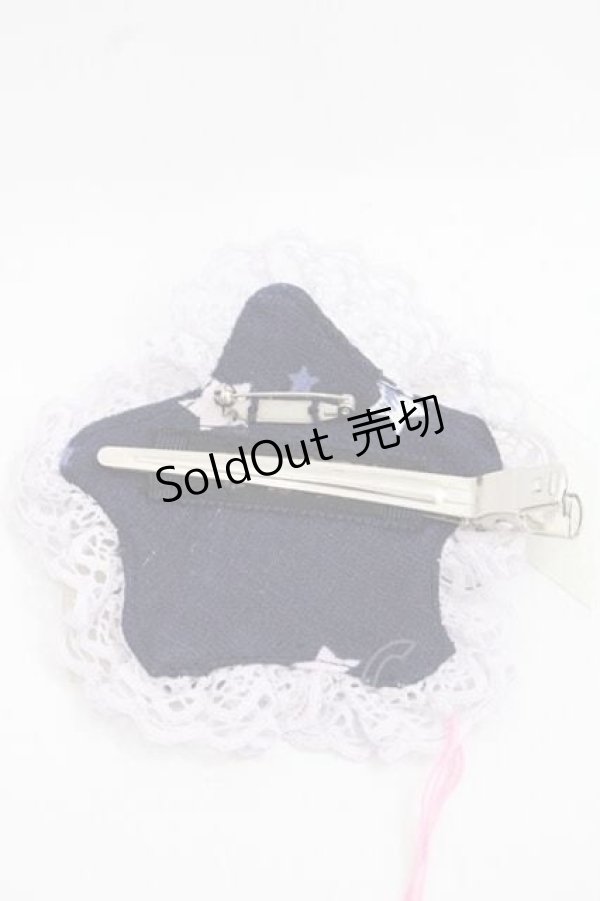 画像2: BABY,THE STARS SHINE BRIGHT / 星屑Fantasia 双子の星ネコちゃんのホロスコープ 柄星クリップ  ネイビー I-25-11-27-096-BA-AC-SA-ZI (2)