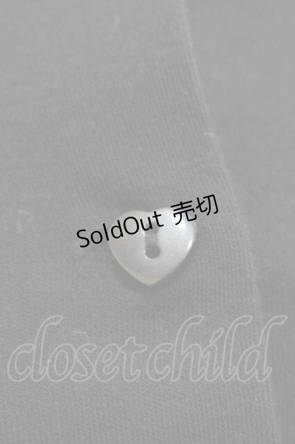 画像4: metamorphose / はしごレース襟半袖カットカーディガン  黒 I-25-11-27-013-ME-TO-SA-ZI (4)