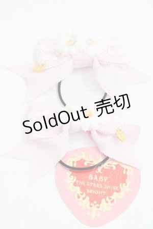 画像: BABY,THE STARS SHINE BRIGHT / チェリーマーガレットリボンゴム  ピンク I-25-11-27-100-BA-AC-SA-ZI