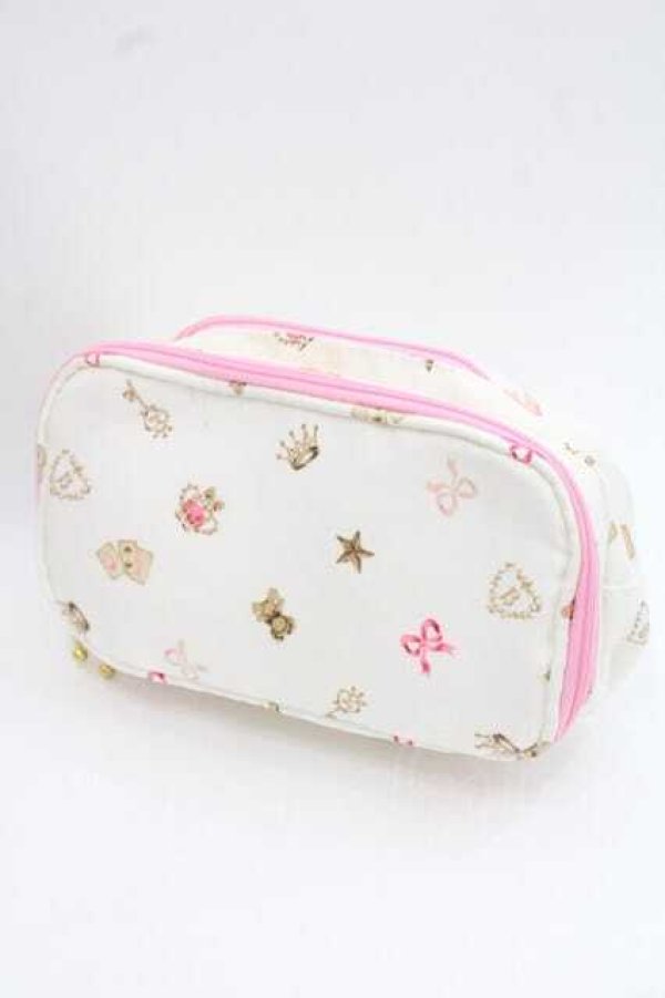 画像1: BABY,THE STARS SHINE BRIGHT / BABYモノグラムポーチ  白 I-25-11-27-103-BA-ZA-SA-ZI (1)