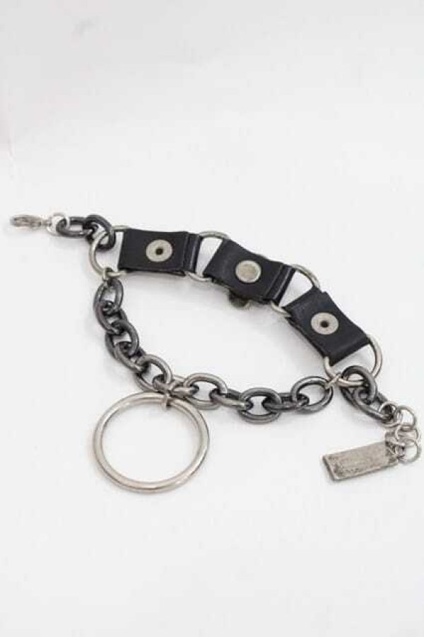 画像4: SEX POT ReVeNGe / スカルチェーンブレスレット  シルバーｘ黒 I-25-11-27-104-SP-AC-SA-ZI (4)