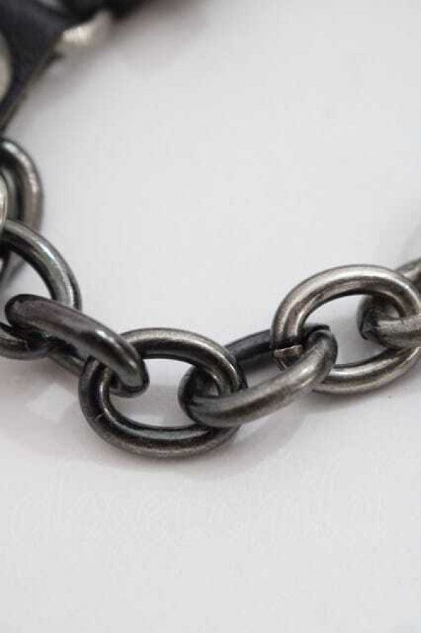 画像5: SEX POT ReVeNGe / スカルチェーンブレスレット  シルバーｘ黒 I-25-11-27-104-SP-AC-SA-ZI (5)