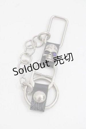 画像: SEX POT ReVeNGe / スカルチェーンブレスレット  シルバーｘ黒 I-25-11-27-105-SP-AC-SA-ZI
