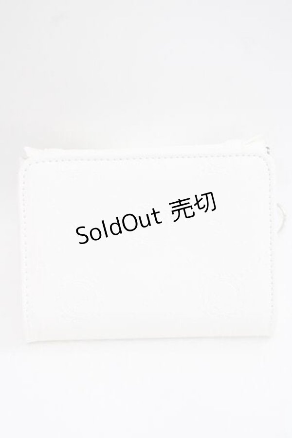 画像2: NOEMIE / ビジューリボンモノグラムウォレット  オフホワイト I-25-11-27-106-LO-TS-SA-ZI (2)