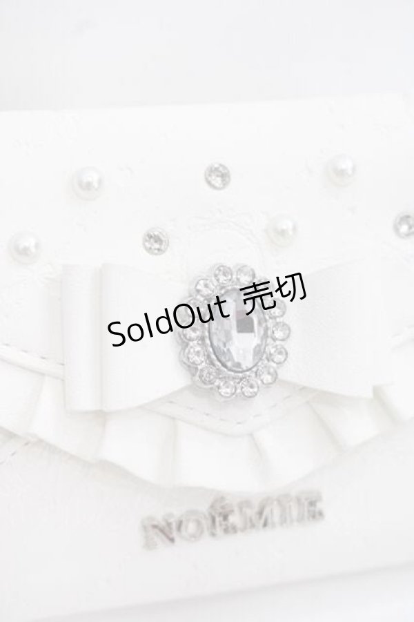 画像4: NOEMIE / ビジューリボンモノグラムウォレット  オフホワイト I-25-11-27-106-LO-TS-SA-ZI (4)