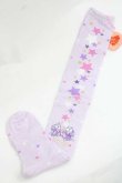 画像1: BABY,THE STARS SHINE BRIGHT / 星屑Fantasia 双子の星ネコちゃんのホロスコープ 柄オーバーニーソックス  ラベンダー I-25-11-27-107-BA-ZA-SA-ZI (1)