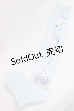 画像: BABY,THE STARS SHINE BRIGHT / 星屑Fantasia 双子の星ネコちゃんのホロスコープ 柄オーバーニーソックス  サックス I-25-11-27-109-BA-ZA-SA-ZI