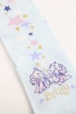 画像3: BABY,THE STARS SHINE BRIGHT / 星屑Fantasia 双子の星ネコちゃんのホロスコープ 柄オーバーニーソックス  サックス I-25-11-27-109-BA-ZA-SA-ZI (3)
