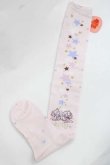 画像1: BABY,THE STARS SHINE BRIGHT / 星屑Fantasia 双子の星ネコちゃんのホロスコープ 柄オーバーニーソックス  ピンク I-25-11-27-110-BA-ZA-SA-ZI (1)