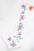 画像1: BABY,THE STARS SHINE BRIGHT / Garden Flower柄オーバーニーソックス  アイボリー I-25-11-27-111-BA-ZA-SA-ZI (1)