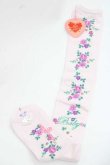 画像2: BABY,THE STARS SHINE BRIGHT / Garden Flower柄オーバーニーソックス  ピンク I-25-11-27-114-BA-ZA-SA-ZI (2)