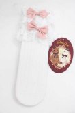画像1: To Alice / ヴィンテージドールソックス  白Ｘピンク I-25-11-27-116-LO-ZA-SA-ZI (1)