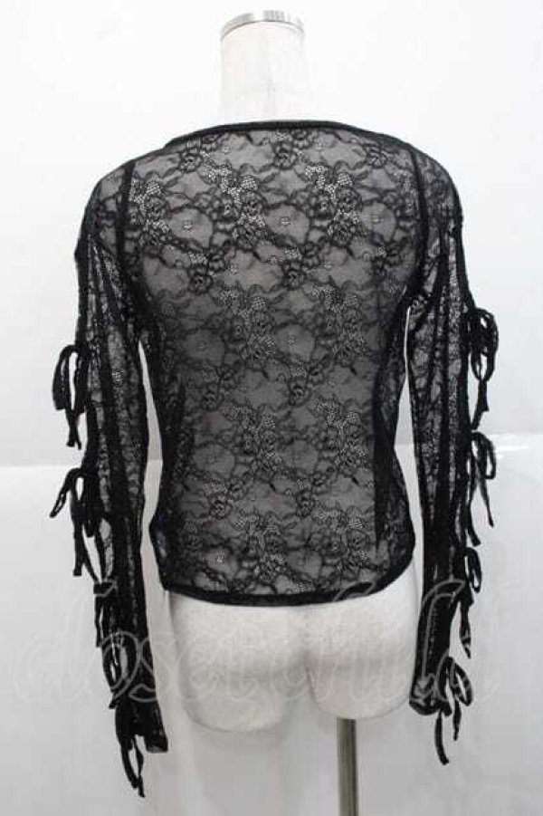 画像2: LOLITAその他(お買取対象外) / サイドリボンレースプルオーバー  ブラック I-25-11-27-015-LO-TO-SA-ZI (2)