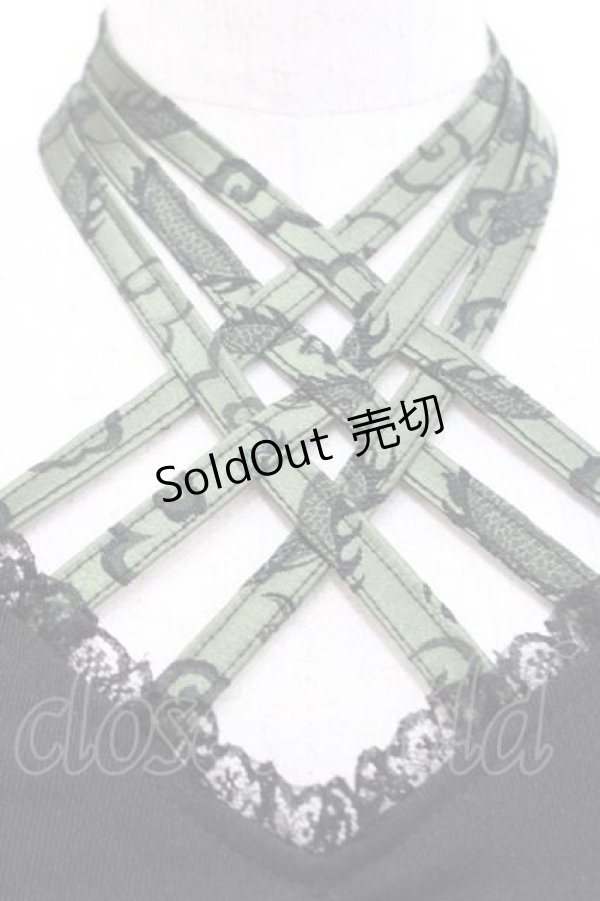 画像3: Qutie Frash / クロスキャミ  黒Ｘ緑 I-25-11-27-018-QU-TS-SA-ZI (3)