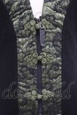 画像3: Qutie Frash / サイド編上チャイナ風ロングベスト  黒Ｘ緑 I-25-11-27-020-QU-TO-SA-ZI (3)