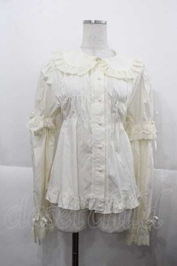 画像1: BABY,THE STARS SHINE BRIGHT / 袖取り外しベビードールブラウス  生成り I-25-11-27-003-BA-BL-SA-ZI (1)