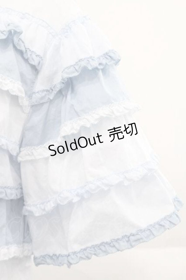 画像4: PINK HOUSE / ローンフリルブラウス  サックス I-25-11-27-025-LO-BL-SA-ZT224 (4)