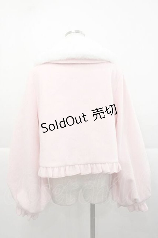 画像2: To Alice / ヴィンテージドールショートコート  ピンクＸ白 I-25-11-27-028-LO-CO-SA-ZI (2)