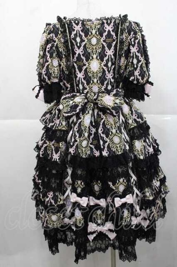 画像2: Angelic Pretty / Romantic Jewelry Dress  黒 I-25-11-27-029-AP-OP-SA-ZI (2)