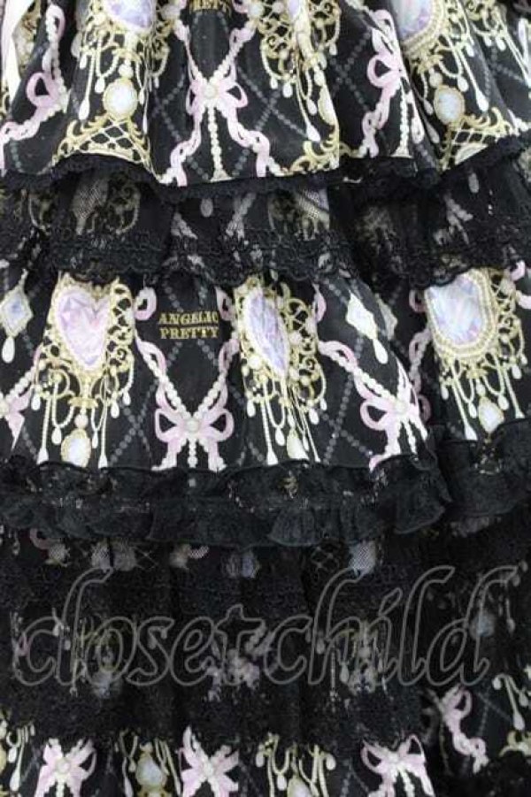 画像7: Angelic Pretty / Romantic Jewelry Dress  黒 I-25-11-27-029-AP-OP-SA-ZI (7)