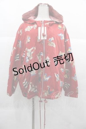 画像: NATURE TRAIL / リバーシブルセーラークマ柄ジャケット M レッド I-25-12-02-045-LO-CO-SA-ZI