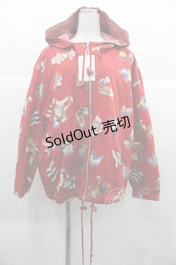 画像1: NATURE TRAIL / リバーシブルセーラークマ柄ジャケット M レッド I-25-12-02-045-LO-CO-SA-ZI (1)