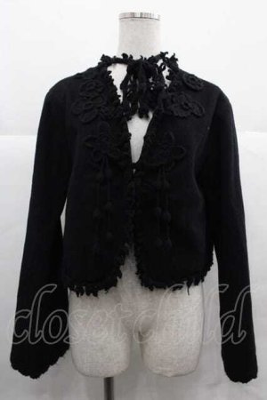 画像: PINK HOUSE / モチーフつきボレロジャケット L 黒 I-25-12-02-046-LO-JA-SA-ZI