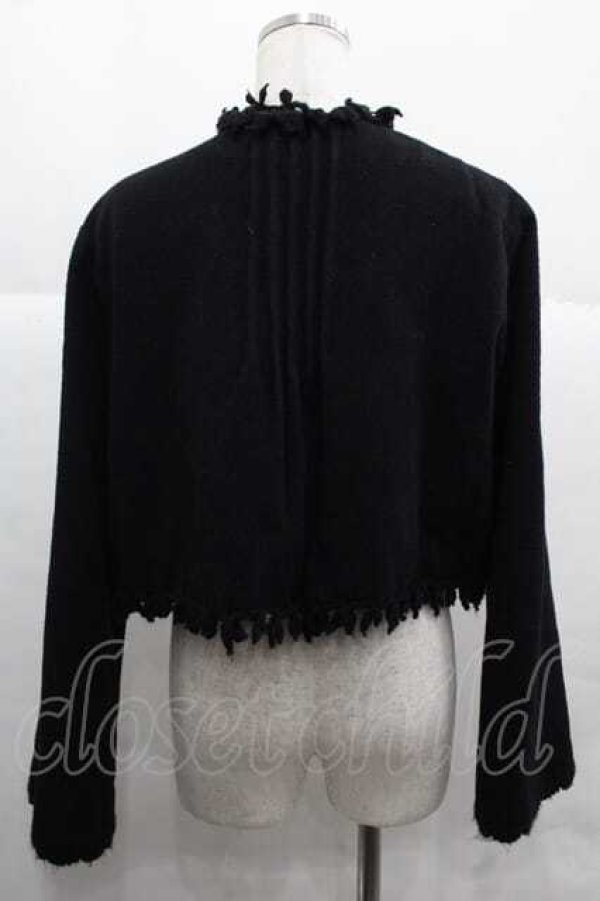 画像2: PINK HOUSE / モチーフつきボレロジャケット L 黒 I-25-12-02-046-LO-JA-SA-ZI (2)
