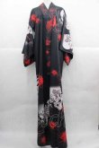 画像1: Royal Princess Alice / 新がしゃどくろ浴衣  黒Ｘ赤Ｘ白 I-25-12-02-047-LO-OP-SA-ZI (1)