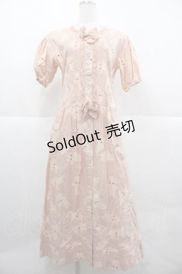 画像1: PINK HOUSE / キューピー柄半袖ワンピース M ピンク I-25-12-02-048-LO-OP-SA-ZI (1)
