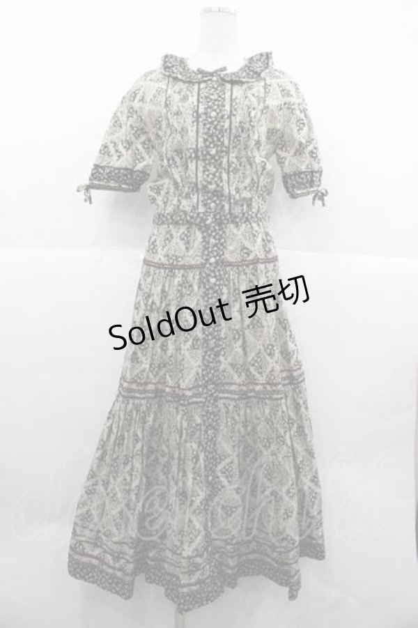 画像1: PINK HOUSE / チロリアン&波テープワンピース  ブラック I-25-12-02-050-LO-OP-SA-ZI (1)